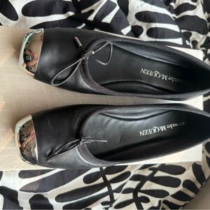 Alexander McQueen Black Leather Loafers